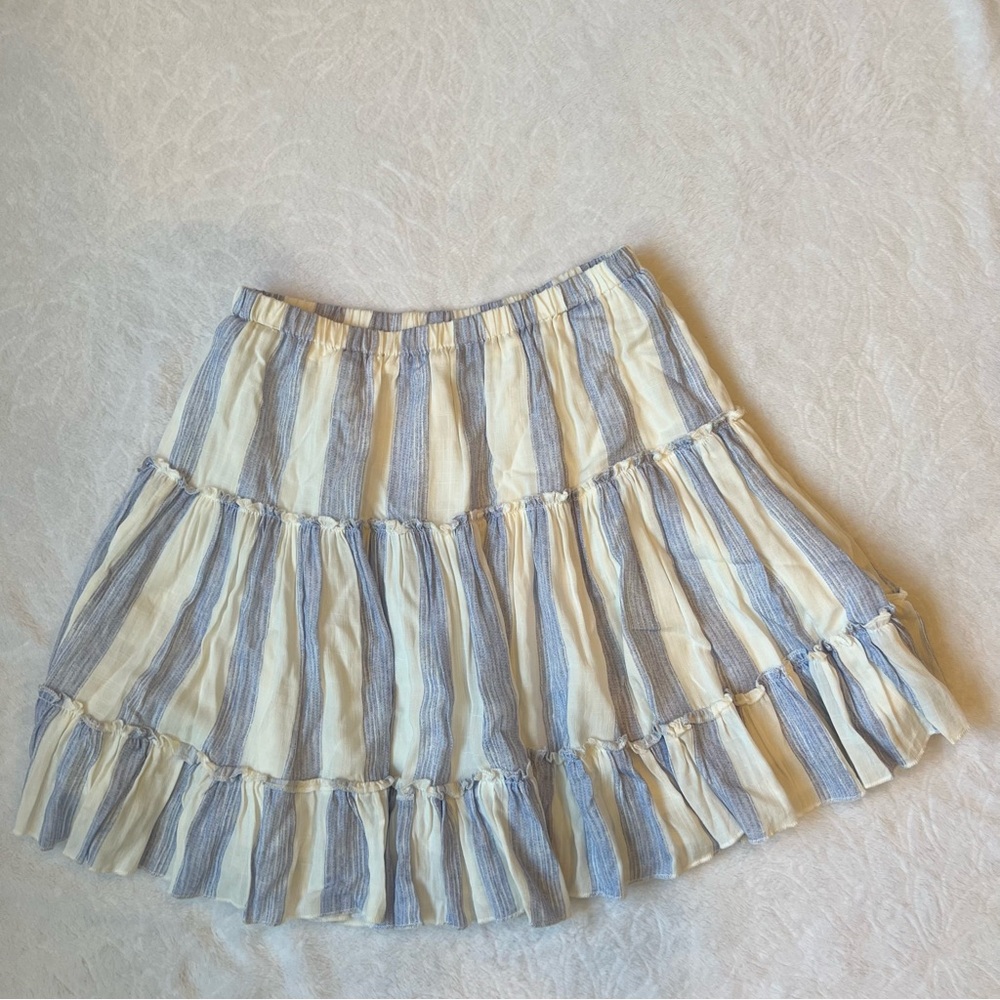 Princess Polly Blue and White Striped Skirt